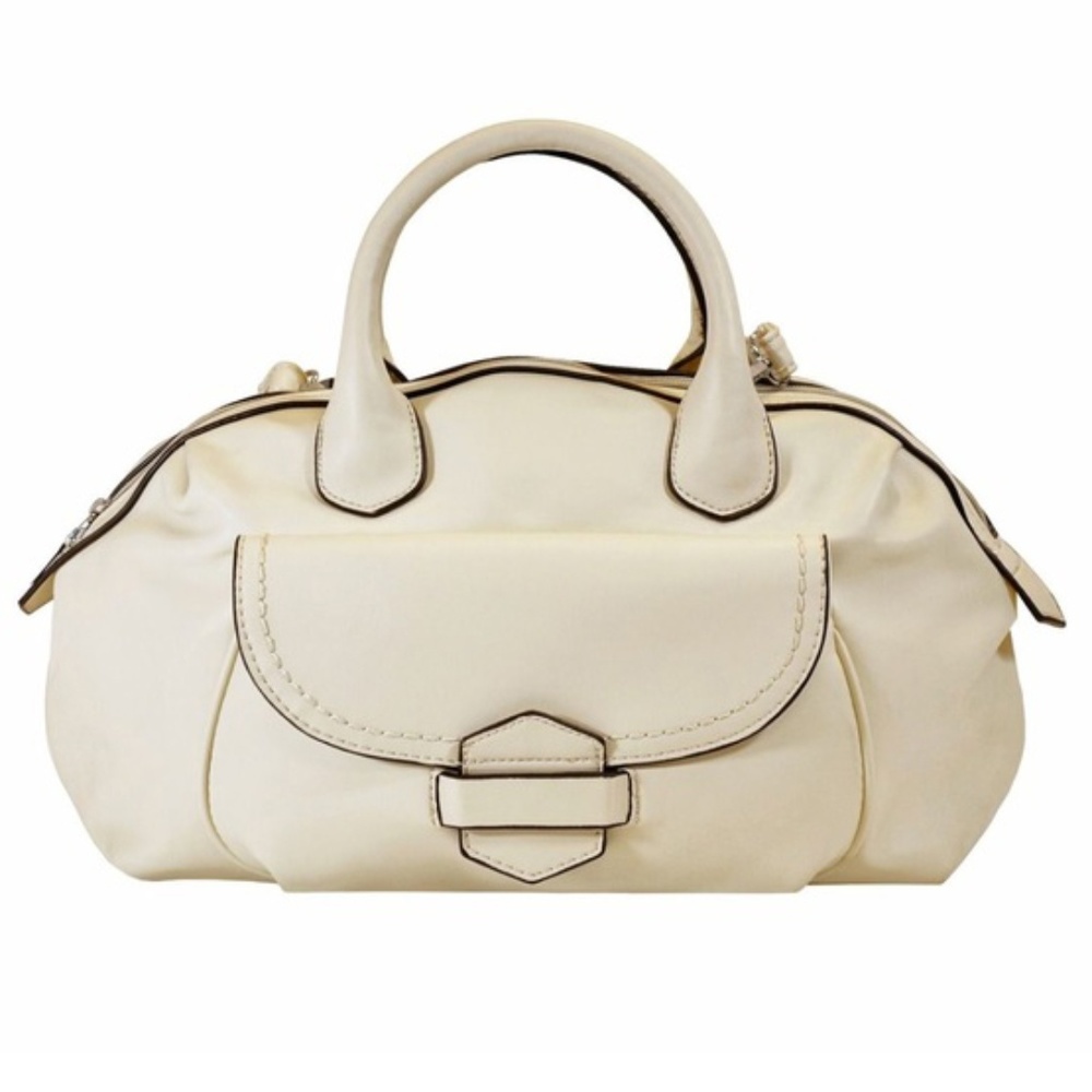 Beautiful Classic White Medium Satchel MoDA Bag